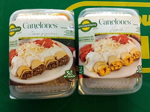 caja de canelones