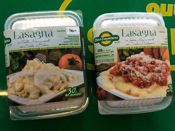 caja de lasagna